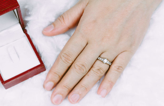 multicolored wedding rings