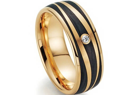 Black gold wedding ring