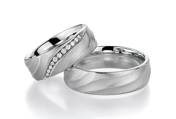 Silver wedding rings