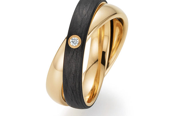 Twinring gold-black